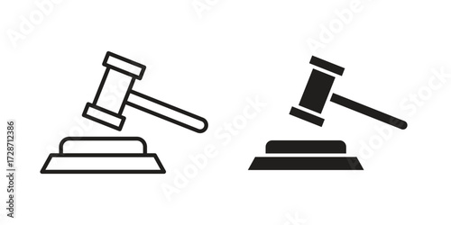 Fotografi Auction icon clipart and lineart vector symbols