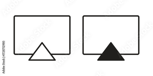 Foto Airplay icon clipart and lineart vector symbols