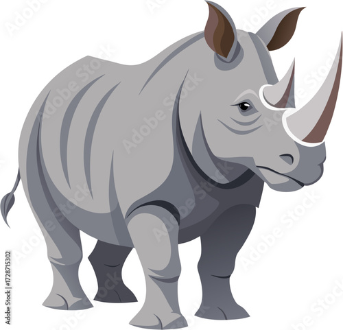 rhino isolated on white