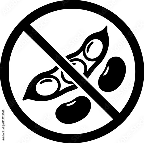 soybean, soy, black and white, vector