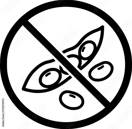 soybean, soy, black and white, vector