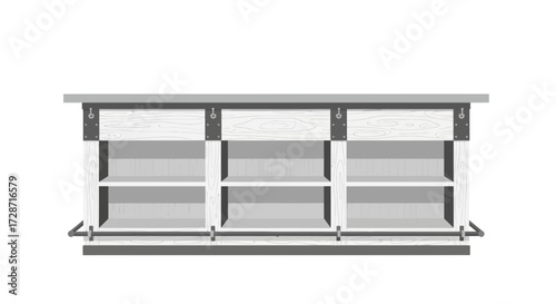 Rustic style bar counter, perfect for a cozy home or commercial space