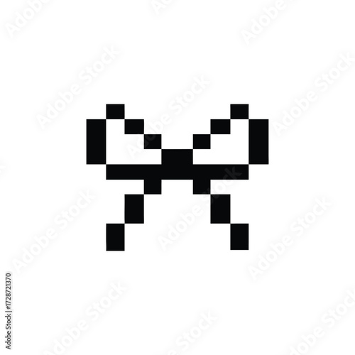 pixel mini bow silhouette.