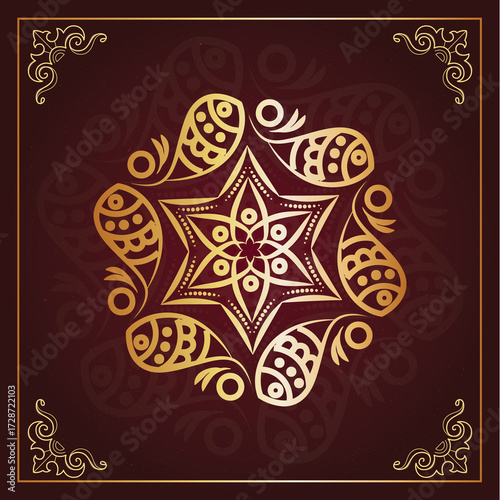 Mandala art hand-drawn