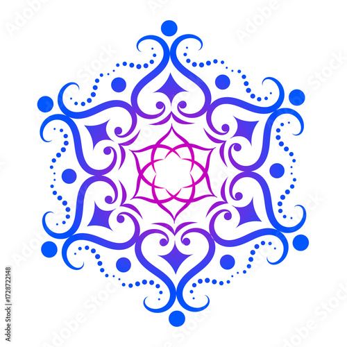 Mandala art hand-drawn