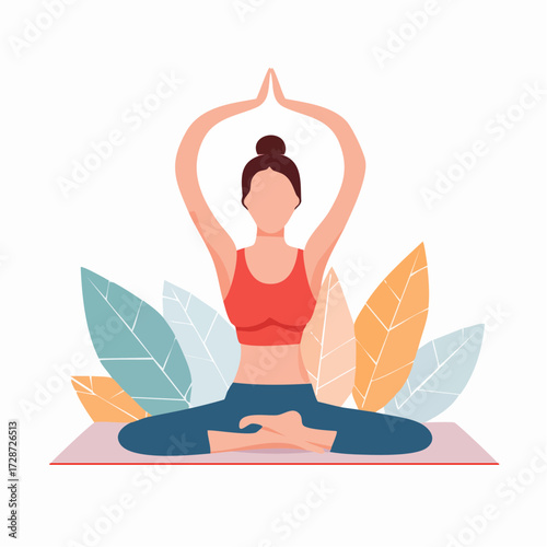 Serene Yoga Practice A Meditative Pose in a Relaxing Environment