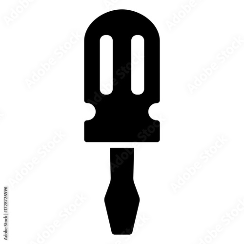 Icono silueta de destornillador	