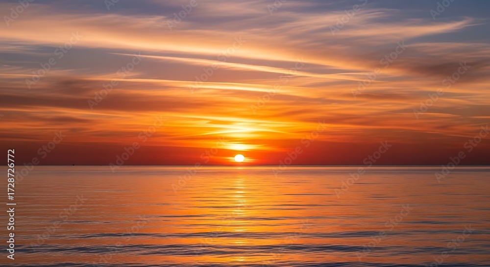 Fototapeta premium Sunset over calm water
