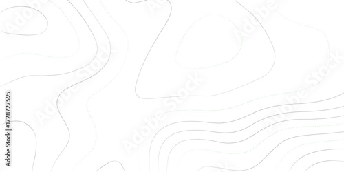 Vector art of topographic contour lines, representing elevation changes and terrain features for geographical mapping and cartographic studies