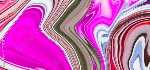 Abstract Colorful Liquid Marble Pattern with Flowing Vibrant Swirls, Iridescent Acrylic Pour Texture, Modern Gradient Design, and Stylish Contemporary Multicolor Fluid Art Background