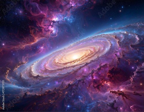 Cosmic spiral galaxy