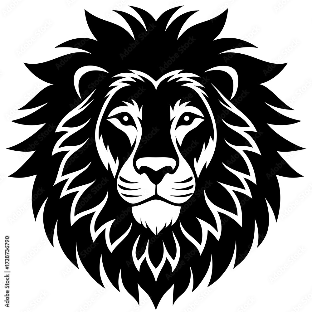Obraz premium lion head vector