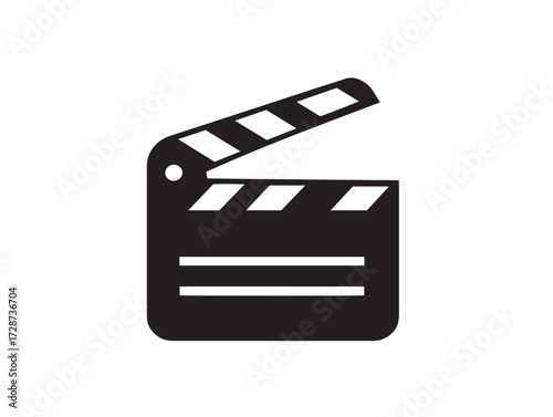 Cinema Movie Entertainment Concept in Professional Silhouette Vector Illustration