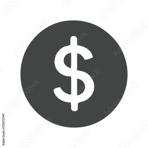 dollar currency symbol vector icon