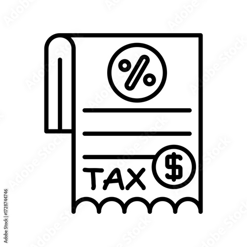 Tax Percentage Invoice Icon