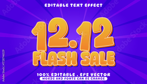 12 12 flash sale editable text effect