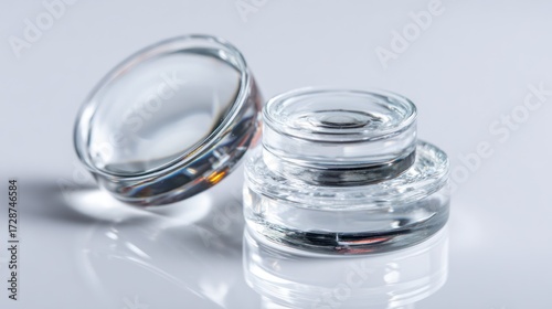 Transparent glass containers