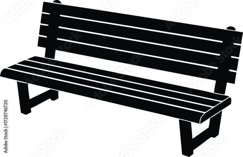 bench illustration, park icon

