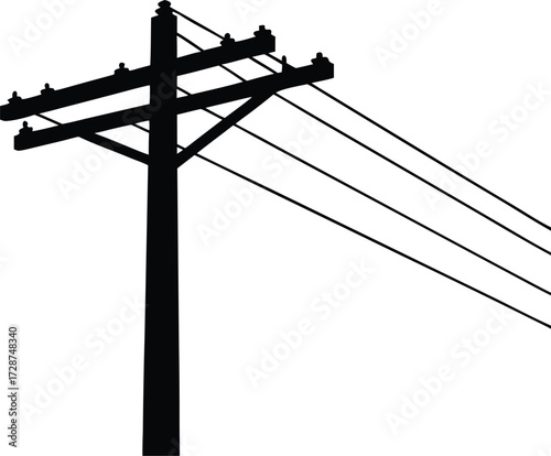 electric pole design, energy symbol
