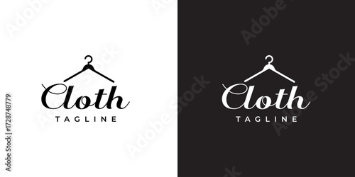 Elegant Cloth Hanger Logo Design  Fashion Brand Identity