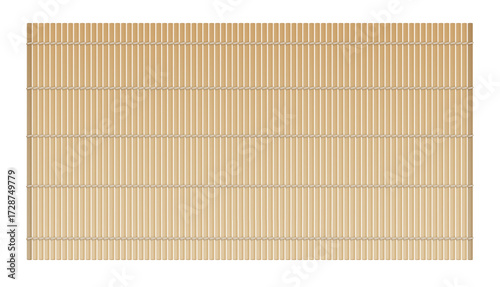 Bamboo sushi mat isolated. Japanese makisu roller for making rolls. Vector