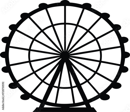 ferris wheel design, fair symbol
