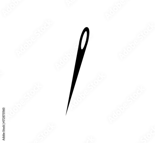 Classic Sewing Needle Silhouette  Craft Icon Design