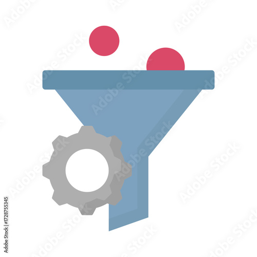 Data funnel Vector Icon which can easily modify or edit