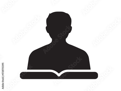Elegant artistic content creator silhouette vector illustration