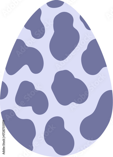 A purple and blue mottled egg