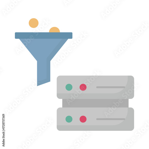 Data reduction  Vector Icon which can easily modify or edit