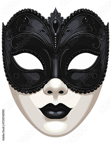 Ornate black masquerade mask (2)