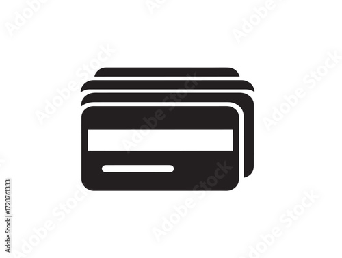 Credit and loan silhouette icon in modern vector style
