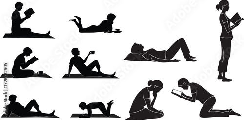 Black Line Relaxation Icons Set including Flat Wellness Spa Calm and Meditation Symbol Collection with Minimal Relax Icon Group for UI Web Yoga Therapy Stress Relief and Lifestyle Design Projects