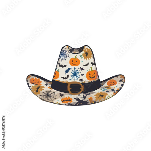 Halloween themed hat illustration 
