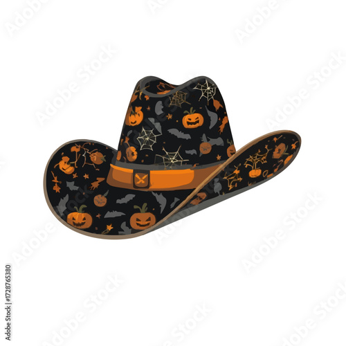 Halloween themed hat illustration 