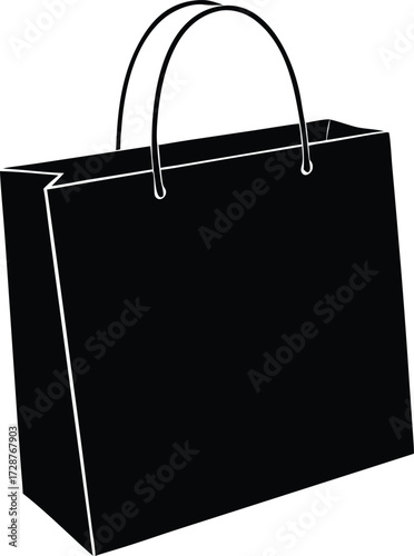 shopping bag design, purchase symbol
