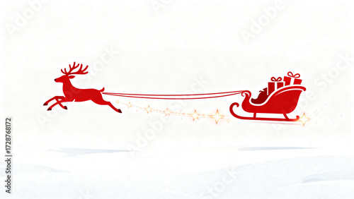 Fényképezés Enchanting Christmas Sleigh Background – Where Magic Meets Festive Journey: A wh