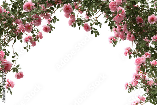 pink cherry blossom border