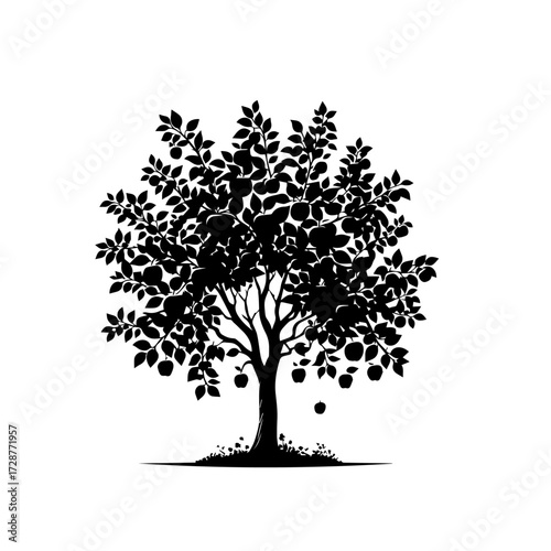 Apple Tree Vector Illustration – Natural Orchard Design