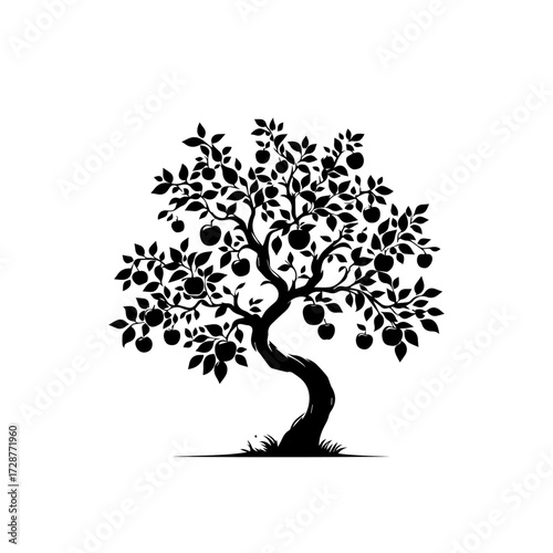 Apple Tree Vector – Fresh Orchard Fruit Illustration
