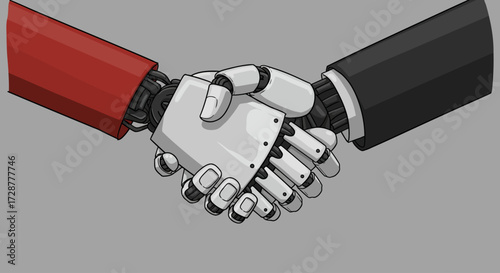 Human and Robot Handshake Collaboration and Partnership