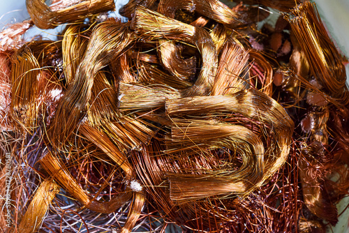 Electrical copper waste . old scrap copper wire for recycling . Electrical copper wire for recycling . 