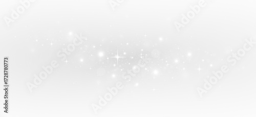Bokeh dust and sparkling lights with falling starburst, glittering holiday path, and festive confetti.