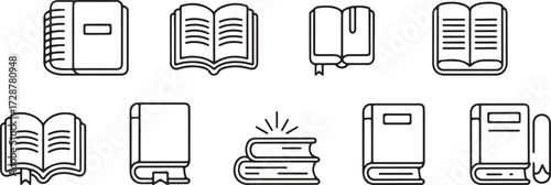 Book icon, Open book vector, Reading book silhouette, Literature clipart design, Knowledge book symbol, Study book outline, Library book graphic, Textbook illustration art, Education book logo, Learni