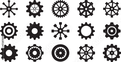 Gear icon, Wheel vector design, Mechanical gear silhouette, Engineering gear logo, Gear outline illustration, Industrial gear clipart, Machine gear art, Cogwheel graphic symbol, Technical gear drawing