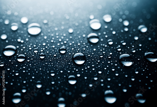 Wallpaper Mural Photo High Resolution abstract macro photograph of water droplets on glass surface Torontodigital.ca