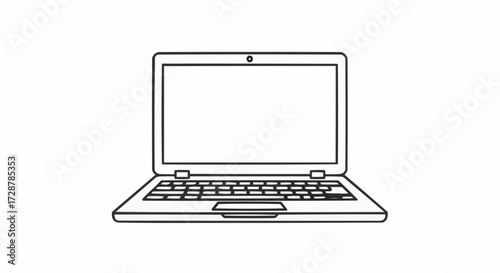 laptop isolated on white background