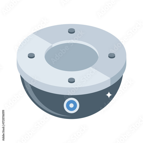 Handy isometric style icon of mounted cctv camera