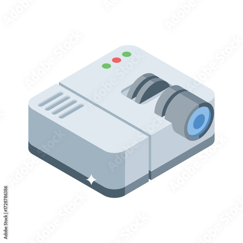 Premium isometric icon of digital event projector